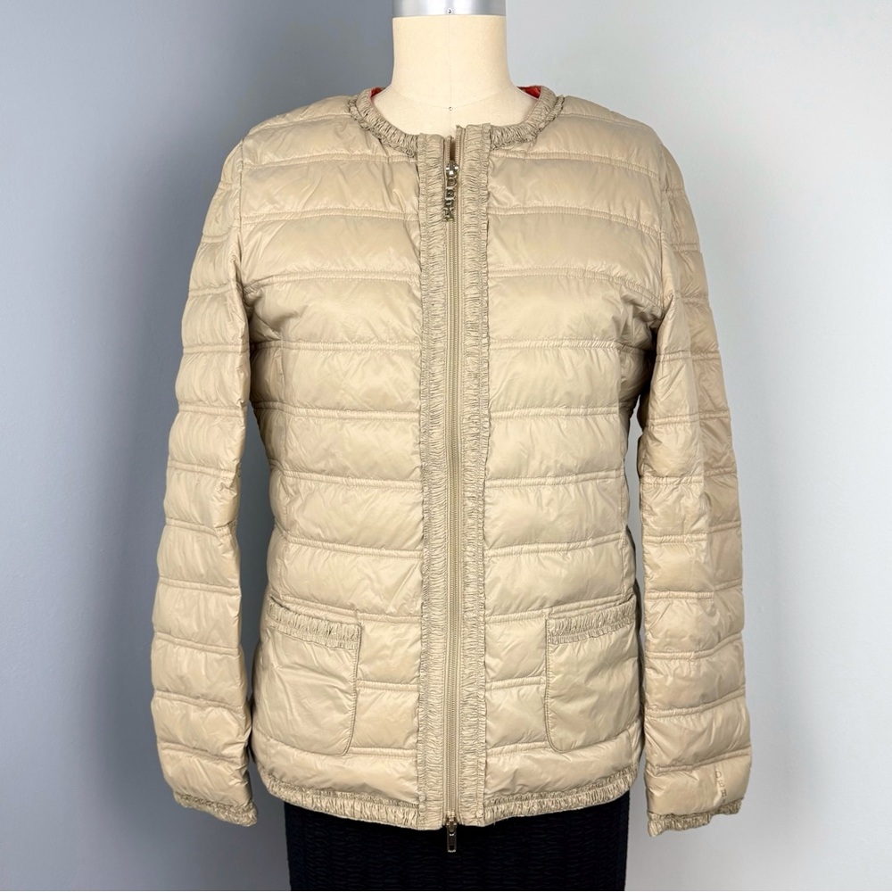 Deha Women's Quilted Lightweight Zip Up Jacket Beige Size L